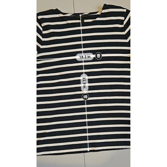J. Crew Wrap Blouse Navy & White Striped  Size Small - Picture 9 of 9